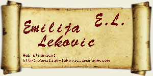 Emilija Leković vizit kartica